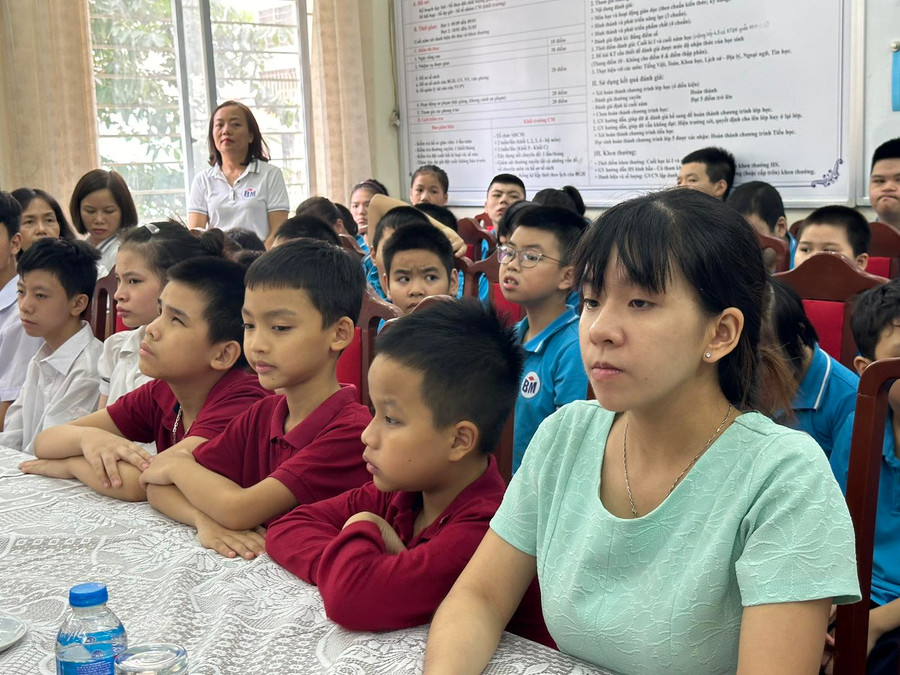 Các em học sinh có mặt tại chương trình.