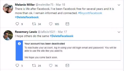 Hashtag #DeleteFacebook đang tràn ngập các mạng xã hội.