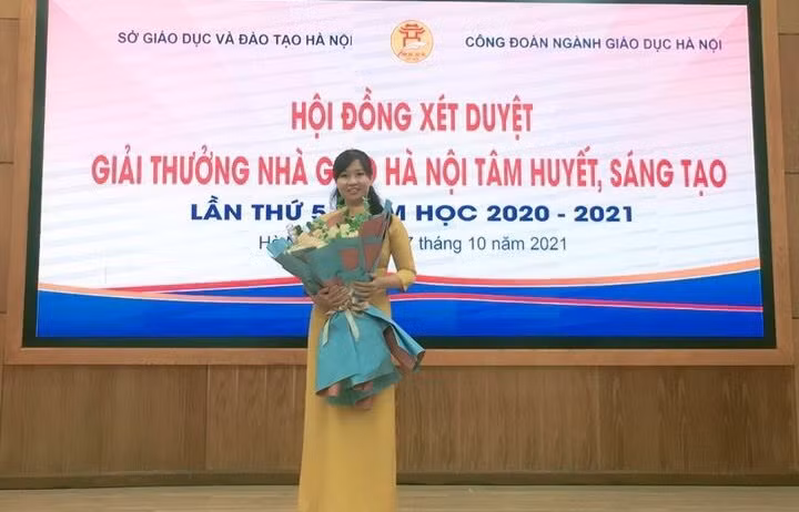 Cô Đỗ Thị Hậu - Hiệu trưởng Trường mầm non Liên Hà (huyện Đông Anh, Hà Nội)