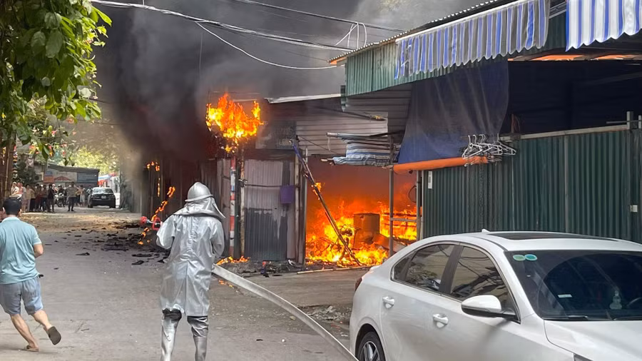 Hiện trường vụ hỏa hoạn.