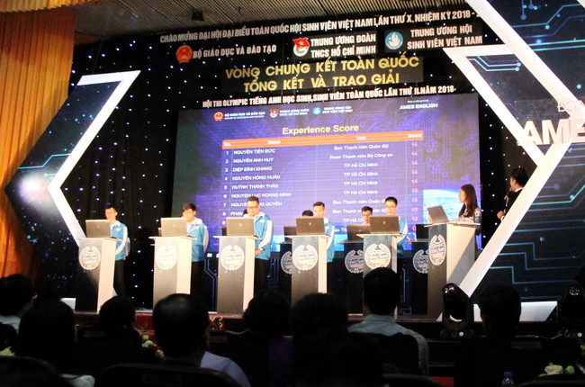 Các thí sinh dự thi tại vòng chung kết bảng sinh viên