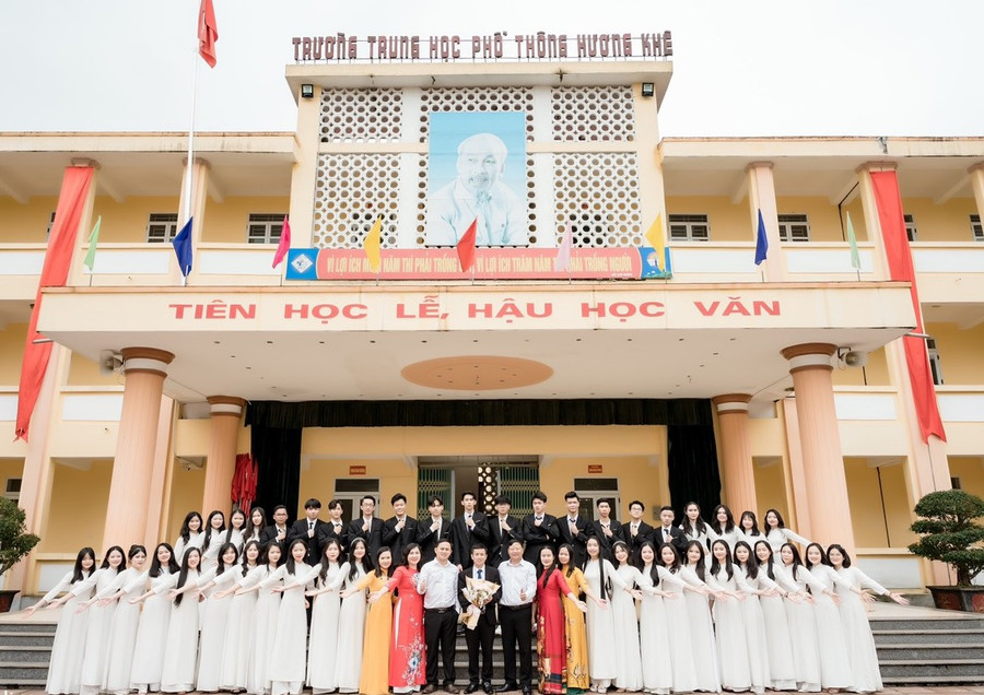 Học sinh Trường THPT Hương Khê (Hà Tĩnh). Ảnh NVCC. Học sinh Trường THPT Hương Khê (Hà Tĩnh). Ảnh NVCC.