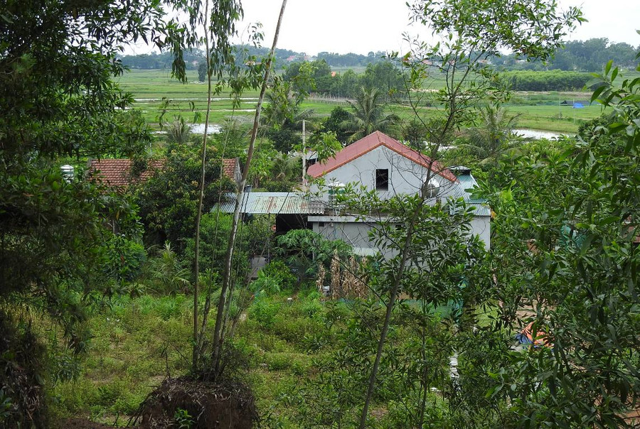Nhiều nhà dân nằm bên dưới chân đồi của dự án. Nhiều nhà dân nằm bên dưới chân đồi của dự án.