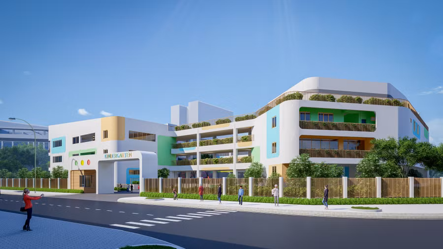 Một góc phối cảnh trường Mầm non Bình Minh.