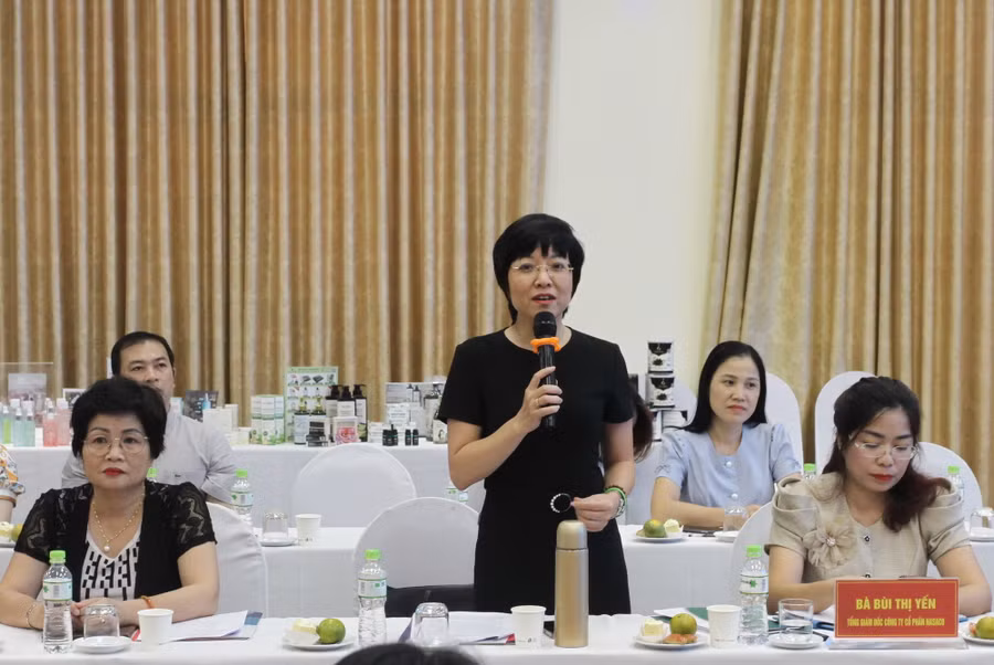 Đại biểu đến từ Công đoàn Đại học Quốc gia Hà Nội phát biểu tại Hội nghị.