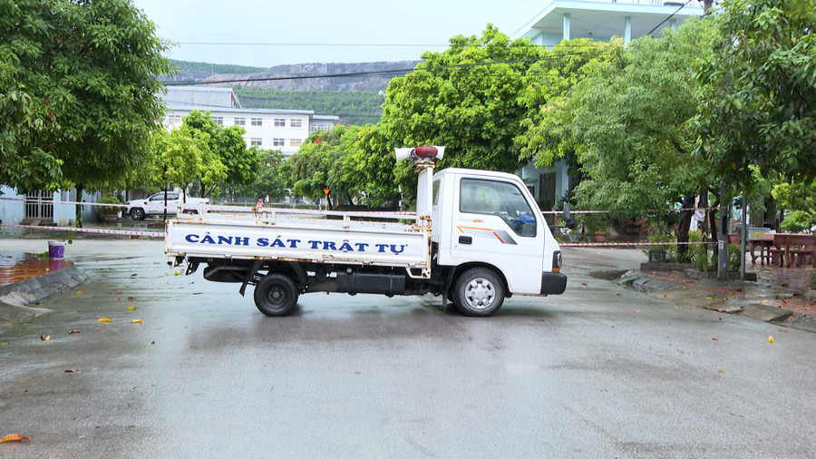 Hiện trường được phong tỏa.