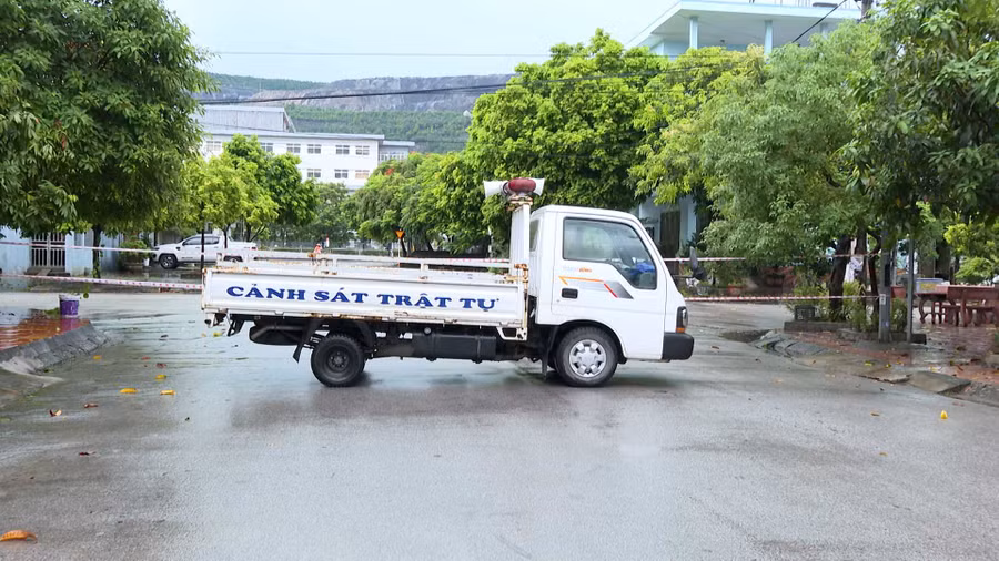 Hiện trường được phong tỏa.