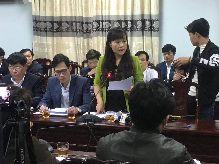 Giám đốc Sở Y tế Bắc Ninh - Tô Mai Hoa phát biểu tai buổi họp báo Giám đốc Sở Y tế Bắc Ninh - Tô Mai Hoa phát biểu tai buổi họp báo