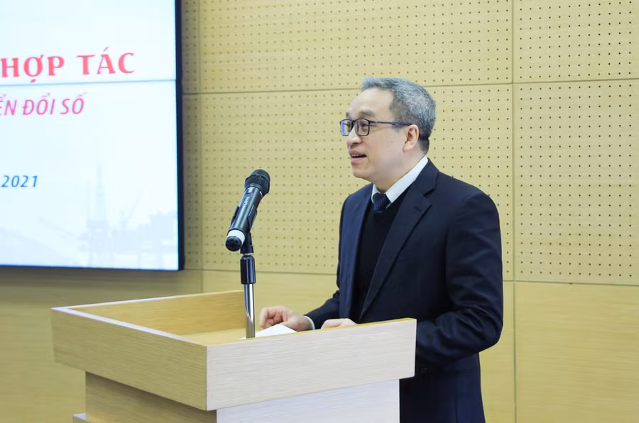 Ông Phan Tâm – Thứ trưởng Bộ TTTT phát biểu.