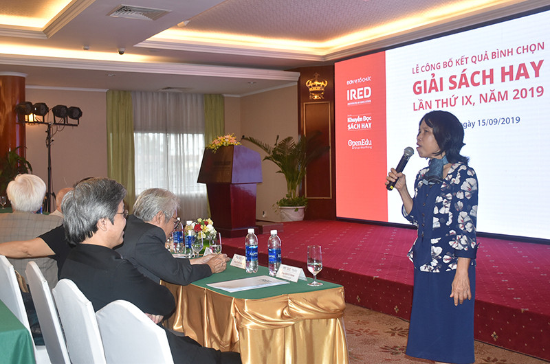 TS Bùi Trân Phượng phát biểu tại lễ công bố GSH 2019