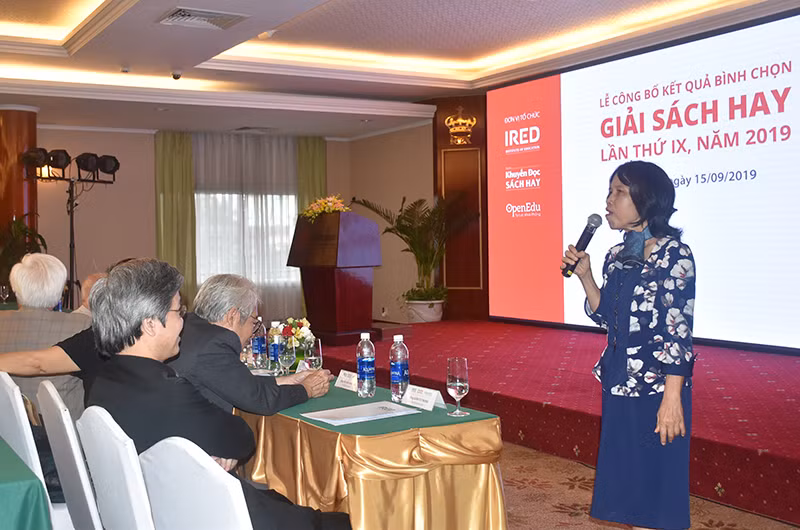 TS Bùi Trân Phượng phát biểu tại lễ công bố GSH 2019