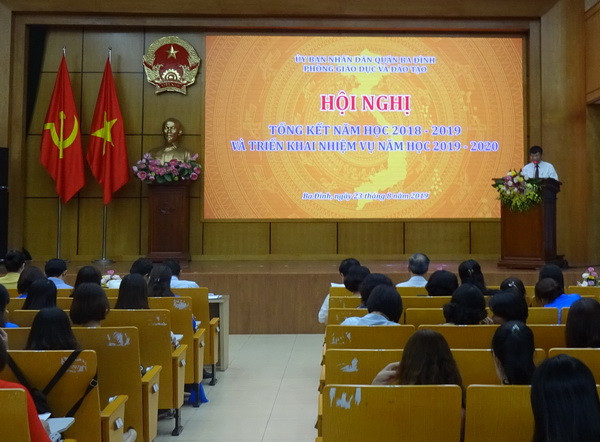 Hội nghị tổng kết năm học 2018-2019 và triển khai nhiệm vụ năm học 2019-2020 quận Ba Đình Hội nghị tổng kết năm học 2018-2019 và triển khai nhiệm vụ năm học 2019-2020 quận Ba Đình