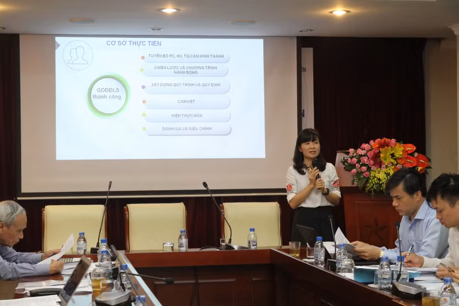 Các đại biểu trình bày báo cáo tại hội thảo