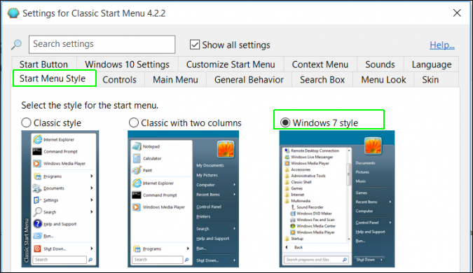 Cách tùy chỉnh để Windows 10 trông giống Windows 7 ảnh 4 Select Windows 7 Style