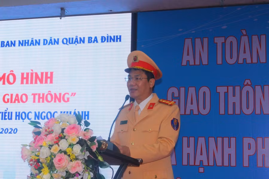 Đại tá Đỗ Thanh Bình - Phó Cục trưởng Cục CSGT phát biểu.