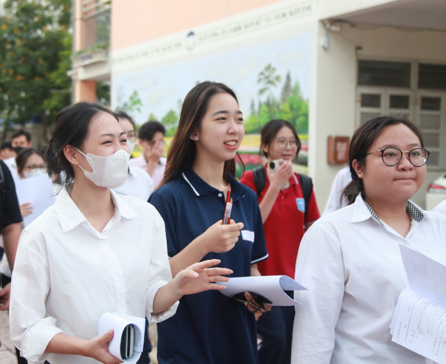 Thí sinh tự tin khi hoàn thành tốt bài thi môn Toán