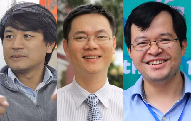 Từ trái sang: TS Trần Đình Phong, TS Phạm Văn Hùng, TS Đỗ Quốc Tuấn