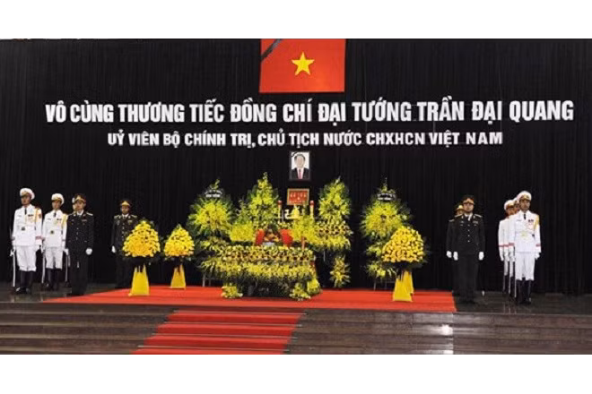 Vô cùng thương tiếc đồng chí Đại tướng Trần Đại Quang, Ủy viên Bộ Chính trị, Chủ tịch nước Cộng hòa xã hội chủ nghĩa Việt Nam. Ảnh VGP