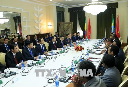 Hội đàm cấp cao Việt Nam-Ethiopia. Ảnh: TTXVN Hội đàm cấp cao Việt Nam-Ethiopia. Ảnh: TTXVN