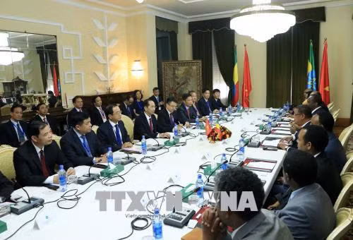 Hội đàm cấp cao Việt Nam-Ethiopia. Ảnh: TTXVN