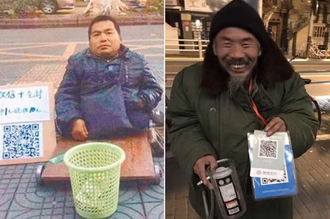 Ăn xin thời công nghệ sống khỏe nhờ mã QR