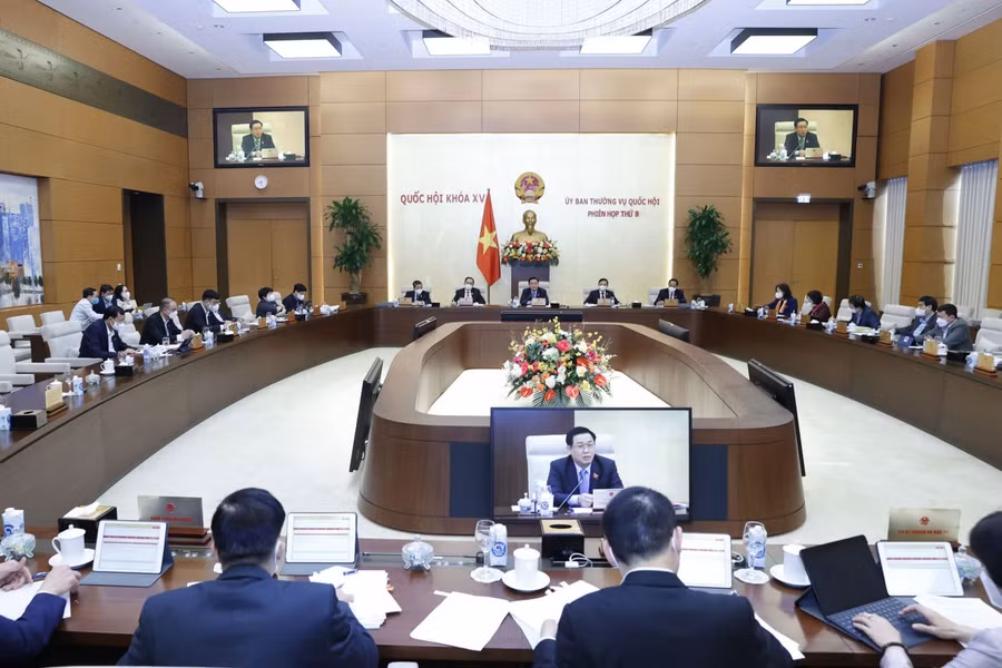 Quang cảnh Phiên họp thứ 9 của Ủy ban Thường vụ Quốc hội. Ảnh: Doãn Tấn/TTXVN