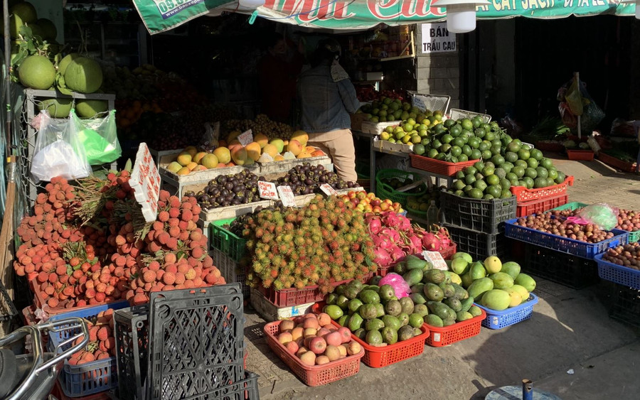 Hoa quả, trái cây phục vụ thị trường Tết Đoan Ngọ tại TP Hồ Chí Minh khá phong phú, đa dạng.