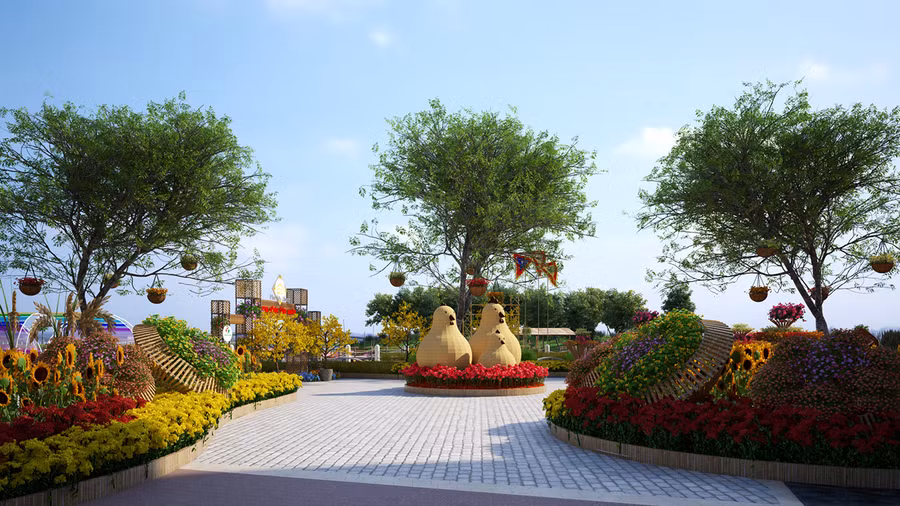 Một phối cảnh Hội hoa xuân Phú Mỹ Hưng 2017 Một phối cảnh Hội hoa xuân Phú Mỹ Hưng 2017