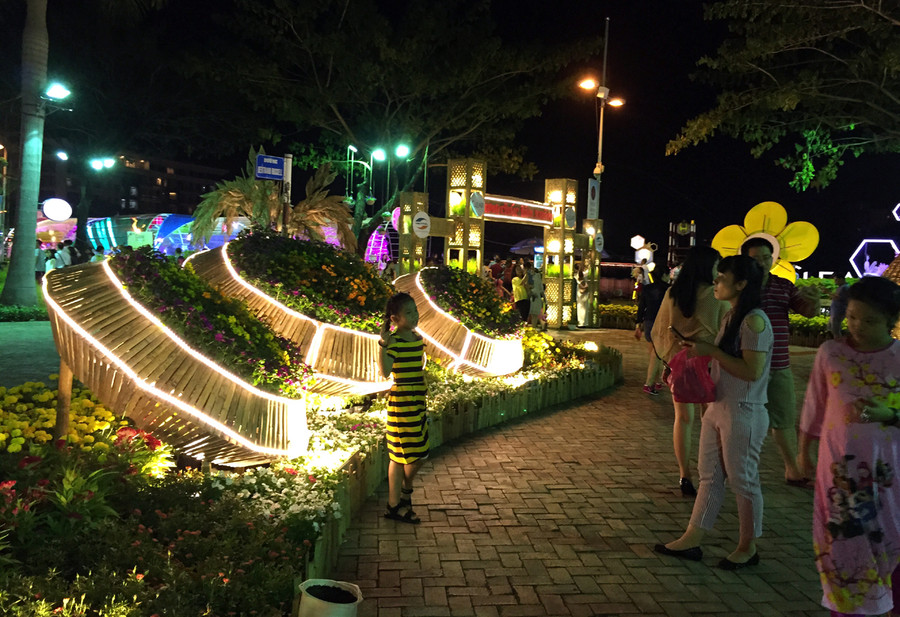 Trong đêm khai mạc nhiều người đân đã đến tham quan, chụp hình