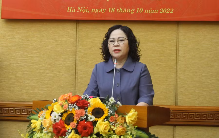 Thứ trưởng Ngô Thị Minh phát biểu tại lễ ký kết