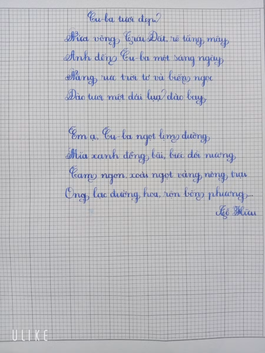 Một số bài thi tiêu biểu của học sinh tiểu học tại buổi Giao lưu Viết chữ đẹp.