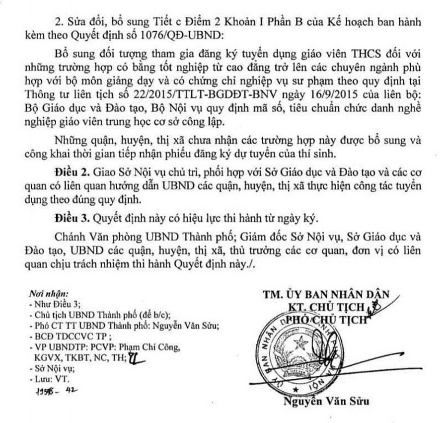 Hà Nội cho phép tuyển dụng đặc biệt với giáo viên hợp đồng ảnh 2