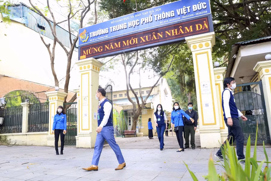 Công tác diễn tập tại Trường THPT Việt Đức