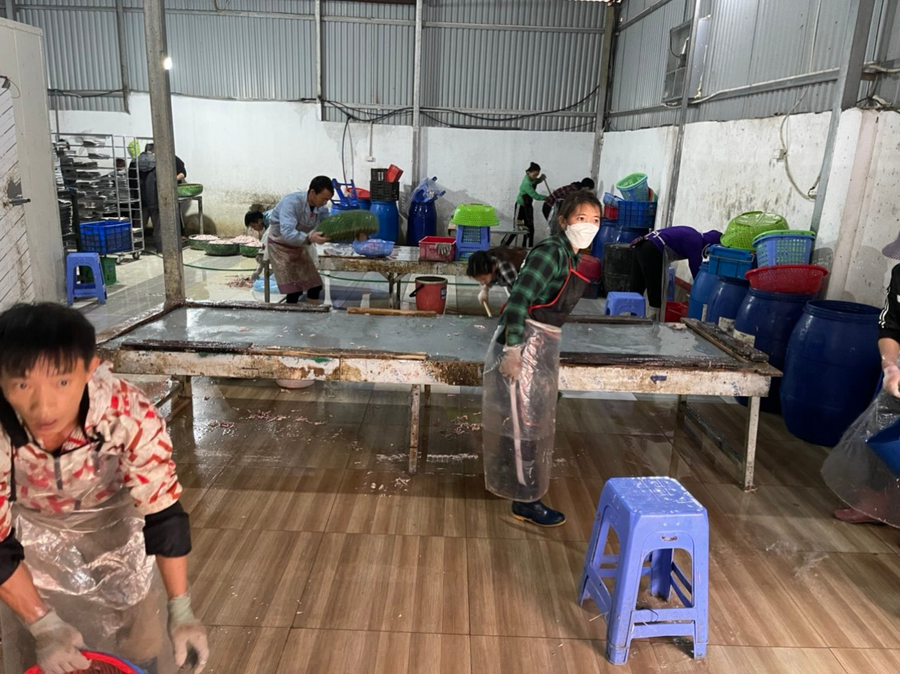 Khu vực sản xuất của cơ sở vi phạm.
