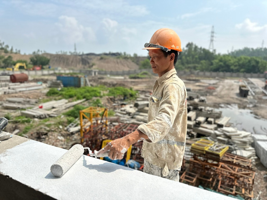 Công trình cơ bản đã hoàn thành trên 80% khối lượng.