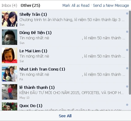 Cách chặn tin nhắn spam trên Facebook 