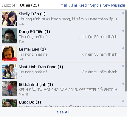 Cách chặn tin nhắn spam trên Facebook 