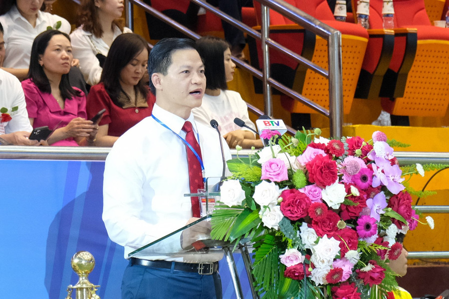 Ông Vương Quốc Tuấn - Phó Chủ tịch Thường trực UBND tỉnh Bắc Ninh phát biểu tại Hội khỏe. Ông Vương Quốc Tuấn - Phó Chủ tịch Thường trực UBND tỉnh Bắc Ninh phát biểu tại Hội khỏe.