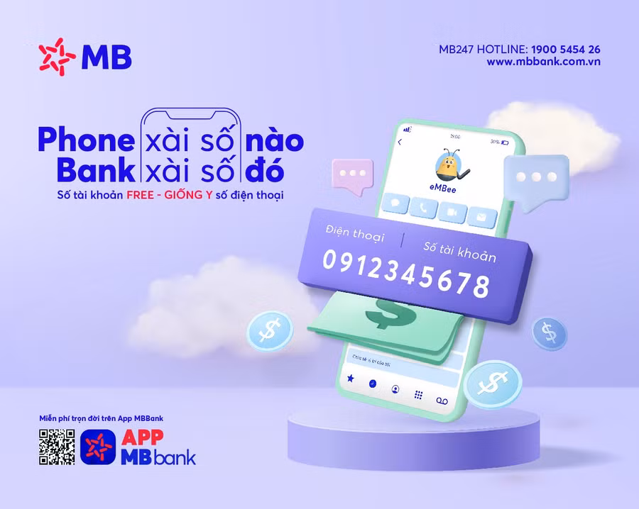 Dịch vụ cung cấp số tài khoản trùng với số điện thoại di động của MB thu hút sự quan tâm lớn của khách hàng.