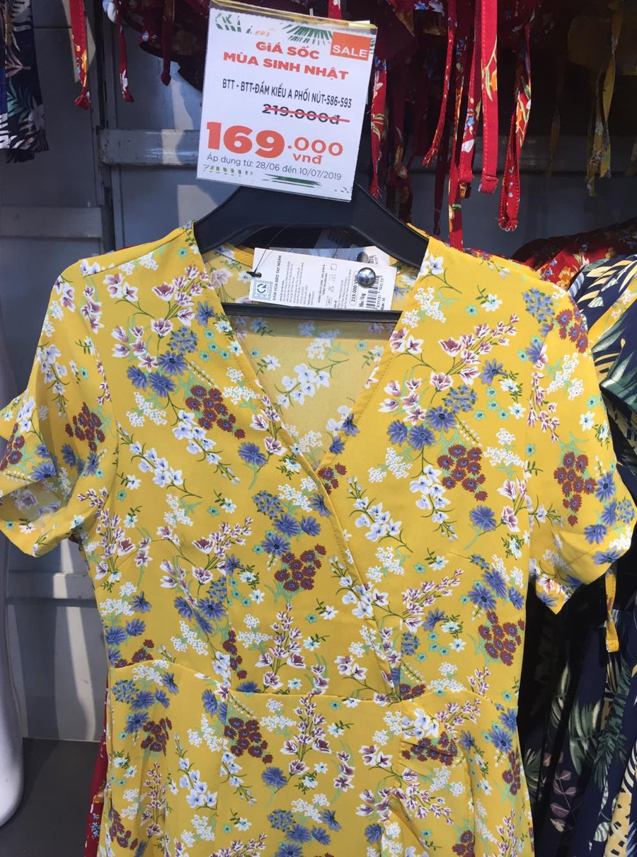 Phần lớn các mặt hàng may mặc đang bày bán tại siêu thị Big C Miền Đông (Q.10, TPHCM) là hàng của Việt Nam, trưa ngày 4/7