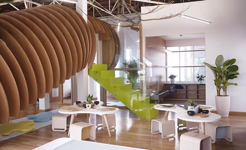 Một góc học tập của Trường MN Thế giới Mặt trời – Little Em’s