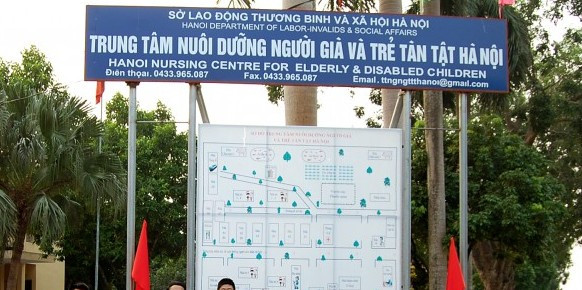 Trung tâm Nuôi dưỡng người già và trẻ tàn tật (tại địa chỉ xã Thụy An, huyện Ba Vì).