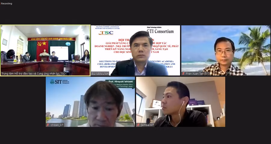 Hội thảo được tổ chức tại các điểm cầu Việt Nam và Nhật Bản.