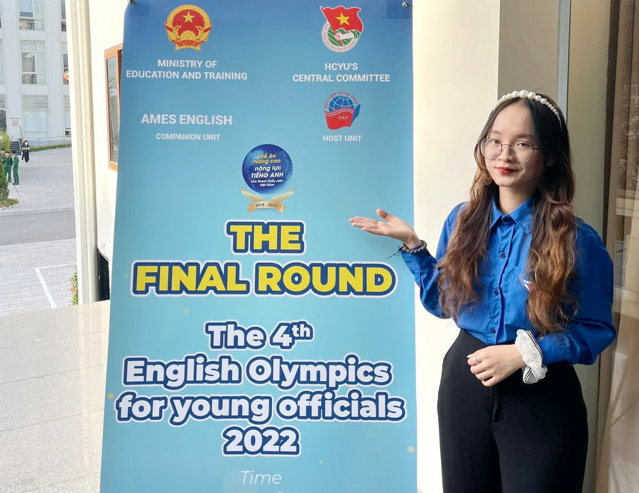 Hà Vi đạt giải khuyến khích cuộc thi Olympic tiếng Anh toàn quốc năm 2022.
