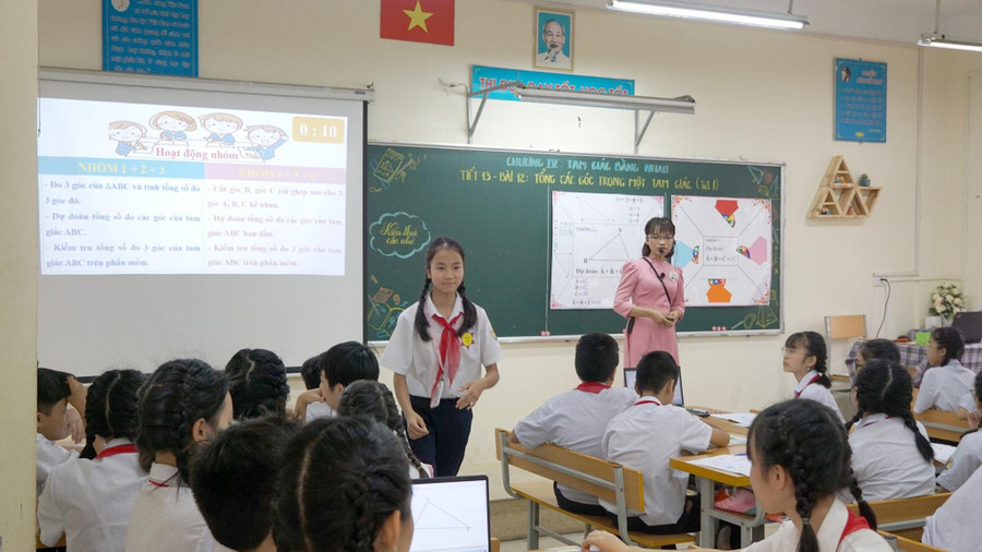 Giờ dạy của cô Tạ Hoài Ninh (THCS Chu Văn An, Thanh Trì).