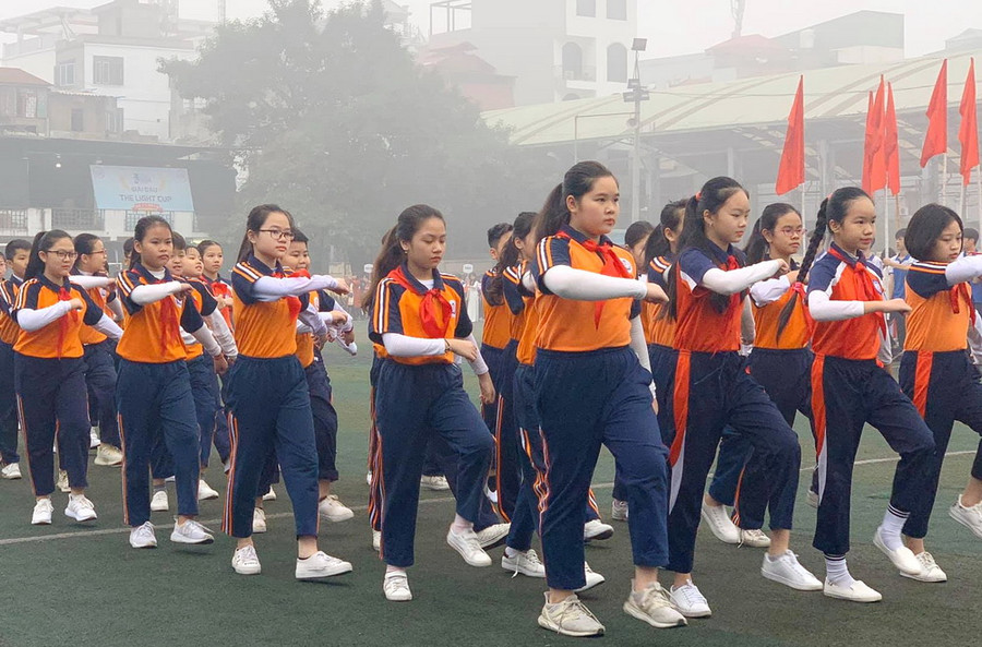 Học sinh quận Hoàn Kiếm tham dự Hội khỏe Phù Đổng Học sinh quận Hoàn Kiếm tham dự Hội khỏe Phù Đổng