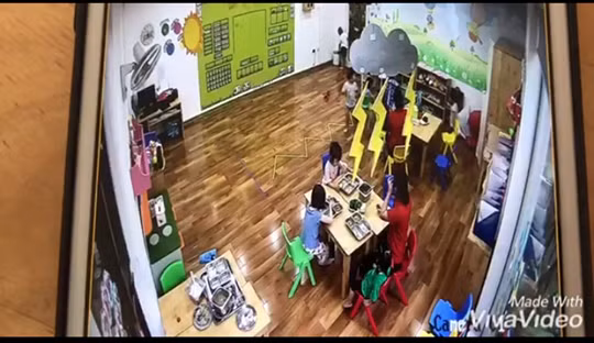 Hình ảnh cắt từ video được camera Cơ sở giáo dục mầm non Maple Bear Westlake Point ghi lại.