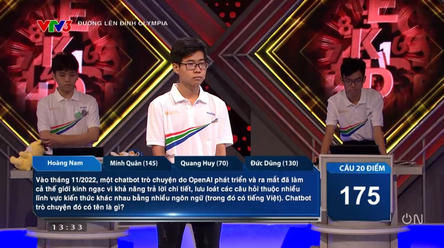 Nam sinh Phạm Hoàng Nam xuất sắc giành vòng nguyệt quế Olympia. Nam sinh Phạm Hoàng Nam xuất sắc giành vòng nguyệt quế Olympia.