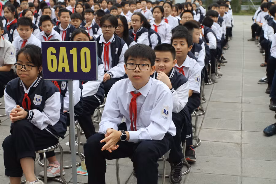 Tiết dạy tham gia hội thi được tổ chức lần đầu tại lớp học với nguyên trạng số lượng học sinh của lớp đó.