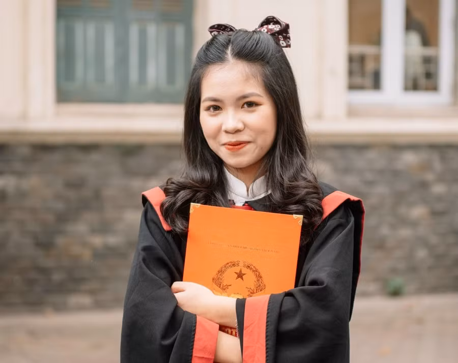 Nguyễn Mai Anh - sinh viên năm nhất, chuyên ngành bác sĩ y khoa của Trường ĐH Y Hà Nội. Ảnh NVCC.